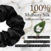 Picture of OLESILK 100% Mulberry Silk-Scrunchies for Hair Sleep, Women Grils Silk Hair Ties for Frizz & Breakage Curly Hair, No Damage, Elastics Ponytail Holder, 3 Pack