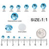 Picture of 3792 Pcs Malachite Blue Flatback Rhinestones Set for Nail, Art, Crafts, Makeup, Tumblers Glitter Round with Tweezers and Picking Pen(SS6~SS20)