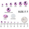 Picture of 3792 Pcs Champagne Vitrail Flatback Rhinestones Set for Nail, Art, Crafts, Makeup, Tumblers Glitter Round with Tweezers and Picking Pen(SS6~SS20)