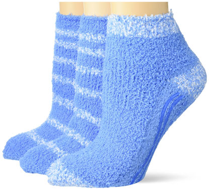 Picture of Dr. Scholl's Women's Low Cut Soothing Spa - Lavender & Vitamin E Infused  3 Pair Pack Socks, Light Blue Assorted, Women's Shoe Size 4-10