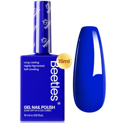Picture of Beetles Blue Gel Nail Polish 15ml Paulina Lapis Blue Color Noble Night Nail Polish Soak Off Uv LED Nail Lamp Gel Polish Manicure Salon DIY Home Colorful Bottle Gel