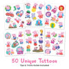 Picture of Savvi - 50 Peppa Pig Temporary Tattoos: Great for Halloween and Birthday Parties, Skin-Safe Ink, Gifts for Boys and Girls Ages 4-12+, Made in the USA [6 sheets, 50 count]