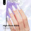 Picture of Beetles Pearl Gel Nail Polish, 1 Pcs 15ml Pearl White Glitter Blue Gel Polish Soak Off Shimmer Nail Art Crystal Snowflakes Manicure Salon Diy Home Uv Gel Nail Art Designm