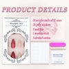 Picture of Christmas Press on Nails Medium Almond MABKJLF Winter Fake Nails Nude Red False Nails with Designs Snowflake Reindeer Glossy Glue on Nails Xmas Acrylic Nails for Women Girls 24 Pcs