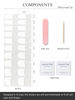 Picture of AutyaMee Semi Cured Gel Nail Strips French -20 PCS White Tip Clear Base Gel Nail Stickers | UV Light Required | Gel Nail Wraps, Salon Quality & Easy to Use (A White French Tip)