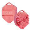 Picture of SILKLE Silicone Body Scrubber - Exfoliating Bath Brush and Skin Cleanser - Shower Sponge for Gentle Body Scrub and Wash - Silicone Scrubbing Care Tool for a Refreshed and Renewed You - Pink
