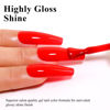 Picture of Imtiti Red Gel Nail Polish, 0.5 Fl Oz Bright Red Gel Polish Soak Off LED UV Nail Gel Polish Spring Summer Gel Nail Polish DIY Nail Art Starter Manicure Salon Gel Nail Kit