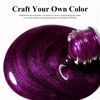 Picture of Imtiti Pearl Gel Nail Polish,0.5 Fl Oz Wine Purple Glitter Drawing Gel Polish Shell Thread Shimmer Mermaid Nail Gel Polish Soak Off UV LED for Home DIY Nail Art Manicure Salon