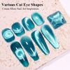 Picture of Imtiti Cat Eye Gel Nail Polish, 15ml Blue Green Crystal Glitter Cat Eye Gel Polish With Magnet Magnetic Gel Nail Polish Holographic Galaxy Sparkly Soak Off UV Led Manicure Nail Salon Kit
