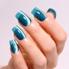 Picture of Imtiti Cat Eye Gel Nail Polish, 15ml Blue Green Crystal Glitter Cat Eye Gel Polish With Magnet Magnetic Gel Nail Polish Holographic Galaxy Sparkly Soak Off UV Led Manicure Nail Salon Kit