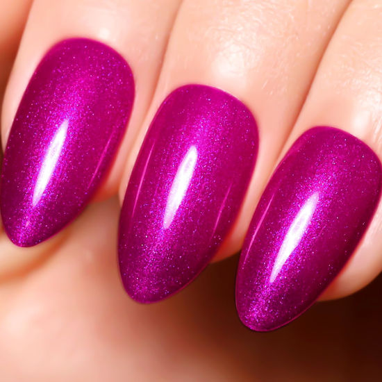 Picture of Imtiti Pearl Gel Nail Polish,0.5 Fl Oz Wine Red Glitter Drawing Gel Polish Shell Thread Shimmer Mermaid Nail Gel Polish Soak Off UV LED for Home DIY Nail Art Manicure Salon