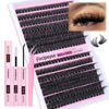Picture of Focipeysa DIY Eyelash Extension Kit Lash Extension Kit D Curl Lash Clusters Kit Individual Eyelashes with Lash Bond and Lash Seal, Tweezers, DIY Lashes at Home (280Pcs 80D+100D 8-16mm)