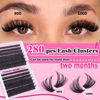 Picture of Focipeysa DIY Eyelash Extension Kit Lash Extension Kit D Curl Lash Clusters Kit Individual Eyelashes with Lash Bond and Lash Seal, Tweezers, DIY Lashes at Home (280Pcs 80D+100D 8-16mm)
