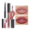 Picture of evpct 2Pcs Nude Pink Matte Lip Liner and Lipstick Pencil Makeup Set DNM Brown Liquid Lipstick Lip gloss Stain Set Long Lasting Waterproof labiales mate 24 horas originales matte larga duracion 24 29#