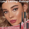 Picture of evpct 2Pcs Nude Pink Matte Lip Liner and Lipstick Pencil Makeup Set DNM Brown Liquid Lipstick Lip gloss Stain Set Long Lasting Waterproof labiales mate 24 horas originales matte larga duracion 24 29#