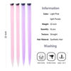Picture of 16Pcs Kids Purple Color Clip in Hair Extensions 20inch Colored Party Clip on in Hairpieces Ombre Purple Synthetic Colorful Straight Multi-Colors Hair Streak for Girls(Light Pink+light Purple)
