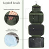 Picture of Maliton Travel Toiletry Bag for Men, Hanging Toiletry Bag with 4 Compartments, Portable Waterproof Compact Travel Bathroom Organizer, Ideal for Travel Daily Life (Olive Green)