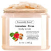 Picture of Geranium + Pecan Body & Foot Scrub 10 oz - a refreshing exfoliating experience, leaving your skin feeling smooth, soft, and revitalized - The best stocking stuffer.