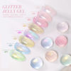 Picture of Born Pretty Jelly Gel Nail Polish Jelly Glitter Pearl Purple Gel Polish Shimmer Pearl Mermaid Natural Translucent Hema-Free Soak Off Gel Polish Nail Art DIY 15ML