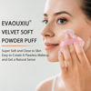 Picture of 2 Pcs EVAOUXIU Triangle Powder Puff for Face Powder, Soft Plush Setting Powder Puff, Velour Cosmetic Foundation Blender Sponge Beauty Makeup Tools (Pink&Nude)