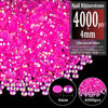 Picture of 4000pcs 4mm Resin Rhinestones Bulk, Hot Pink AB Flatback Round Jelly Rhinestones Bedazzling Non Hotfix Crystal Gems Large Quantity Wholesale for DIY Crafts Clothes Tumblers Face Makeup Manicure