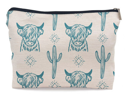 Picture of Lacosu Western Makeup Bag,Western Gifts For Women,Cow Makeup Bag,Cowgirl Stuff,Western Stuff For Women,Western Gifts,Cowgirl Gifts(COW H)