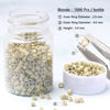 Picture of NIACONN 1000pcs Microlink Beads 4mm Silicone Lined Hair Tinsel Beads Micro Link Rings for Hair Extension - blonde