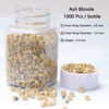 Picture of NIACONN 1000pcs Microlink Beads 5mm Silicone Lined Hair Tinsel Beads Micro Link Rings for Hair Extension - Ash Blonde