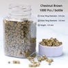 Picture of NIACONN 1000pcs Microlink Beads 5mm Silicone Lined Hair Tinsel Beads Micro Link Rings for Hair Extension - Chestnut Brown