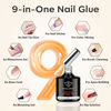 Picture of modelones Gel X Nail Kit, Long Coffin Gel x Nail Tips, 9-in-One Nail Glue & Portable U V Nail Lamp, 216Pcs 12Sizes Acrylic False Nails Tip Press On Nails Art DIY Nail Extension Gift for Women