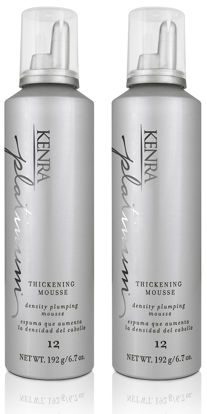 Picture of Kenra Platinum Thickening Mousse 12 | Volumizing Styler | Adds Fullness & Body | Humidity Protection Up To 48 hours | Desity Plumping up tp 150% | Thermal Protection | All Hair Types | 6.7 oz (2-Pack)