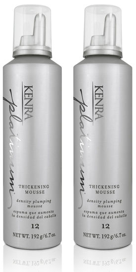 Picture of Kenra Platinum Thickening Mousse 12 | Volumizing Styler | Adds Fullness & Body | Humidity Protection Up To 48 hours | Desity Plumping up tp 150% | Thermal Protection | All Hair Types | 6.7 oz (2-Pack)