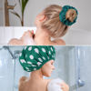 Picture of 2 Sets Large Shower Caps for Women, Waterproof Shower Cap Double Layers Bath Caps Stocking Stuffers for Women Long Thick Hair (Blue/Green)