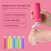 Picture of LISAPACK 3.4Oz Travel Bottles with Flip Cap (5 Pcs) Empty Dispenser Container for Travel Size Cosmetics (100ml, Multi-colored)