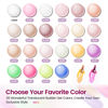 Picture of JODSONE Builder Gel Nail Kit with U V Light Base Top Coat 20 Colors High Shine Builder Gel and 100 PCS Extension Stickers