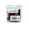 Picture of Amelia Beauty | 500 Count 1/2" Rubber Bands | Premium US Made Rubber Hair Ties | Ideal for Ponytails, Braids & Beards | Strong All Day Hold | Convenient Re-closable Container | Rainbow Mix