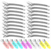Picture of Duck Billed Hair Clips, Metal Alligator Hair Clips with Holes, Hair Pins 30 Pcs, Metal Hair Clips for Styling and Makeup, Silver Perfect for Home Use and Salon, Bows DIY. (30pcs Mixed)