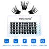 Picture of DIY Eyelash Extension Clusters Lashes 3D Volume Effect D Curl Wide Stem Individual Lash Clusters Reusable Artificial Fluffy Wispy False Eyelashes Set for Home Eyelash Extensions (0.07-D-16mm)