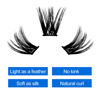 Picture of DIY Eyelash Extension Clusters Lashes 3D Volume Effect D Curl Wide Stem Individual Lash Clusters Reusable Artificial Fluffy Wispy False Eyelashes Set for Home Eyelash Extensions (0.07-D-16mm)