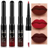Picture of evpct DNM 3Pcs Dark Brown Red Matte Lip Liner and Liquid Lipstick Sets for Women Stay on Lipstick 24 Hour Lip Stick Packs Matte Lip Stain Lipgloss Sets for Dark Skin Women Waterproof Long Lasting 24