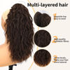 Picture of ORSUNCER Ponytail Extension 18" Curly Pony Tail Clip in Claw Ponytail Fluffy Natural Looking Synthetic Hairpiece for Women