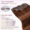 Picture of LaaVoo Seamless Clip in Hair Extensions Human Hair Auburn Seamless Clip in Hair Extensions Reddish Brown Seamless Clip in Hair Extensions Real Human Hair 16 Inch 7pcs/110g