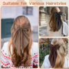 Picture of 6 PCS Hair Bows for Women, Big Bow Hair Clips for Girls, Silky Satin Hair Bows Clips Oversized Long Tail, Large Hair Barrettes Cute Aesthetic Hair Accessories, Metal Bow Hair Clips Neutral Color