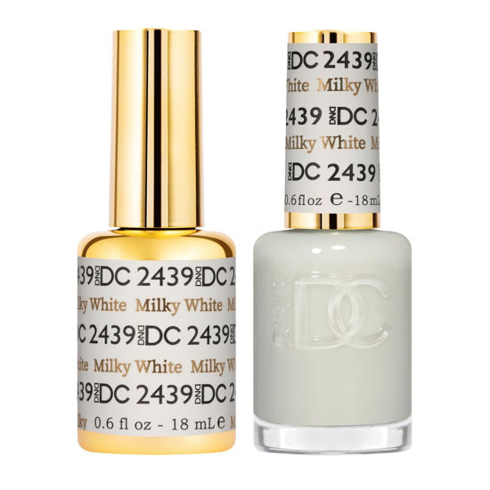Picture of DND Gel DC Sheer Polish Set - 1 each of Gel Polish and Nail Polish, Milky White, 0.5 Fl Oz