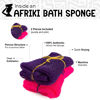 Picture of AFRIKI African Net Sponge Exfoliating Washcloth, 2 Pieces African Exfoliating Sponge, Real, Authentic, Black Owned Bath Sponge, Back Scrubber, Dead Skin Remover