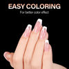 Picture of AILLSA Short Coffin Nails Clear Full Cover Nail Tips Medium Soft Gel Fake Nail Tips for DIY Press on Nail Extension, 216PCS 12 Sizes False Acrylic Preshaped Gelly Nail Tips for Women