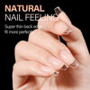 Picture of AILLSA Short Coffin Nails Clear Full Cover Nail Tips Medium Soft Gel Fake Nail Tips for DIY Press on Nail Extension, 216PCS 12 Sizes False Acrylic Preshaped Gelly Nail Tips for Women