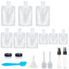 Picture of 17 Pack Travel Pouches for Toiletries,TSA Approved,Travel Size Portable Containers,Stand Up Pouch,Refillable Travel Accessories for Shampoo Conditioner Lotion Soap Liquids (A-17pcs)