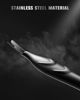 Picture of FERYES Cuticle Pusher with Fork, 2-in-1 Cuticle Trimmer Nail Care Tool, Stainless Steel Cuticle Remover Tool for Manicures and Pedicures - Silver