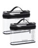 Picture of BAGSMART TSA Approved Toiletry Bag, 2 Pack Clear Makeup Cosmetic Bag Organizer, Quart Size Travel Bag for Toiletries, Carry-on Travel Accessories Essentials, Black-2pcs